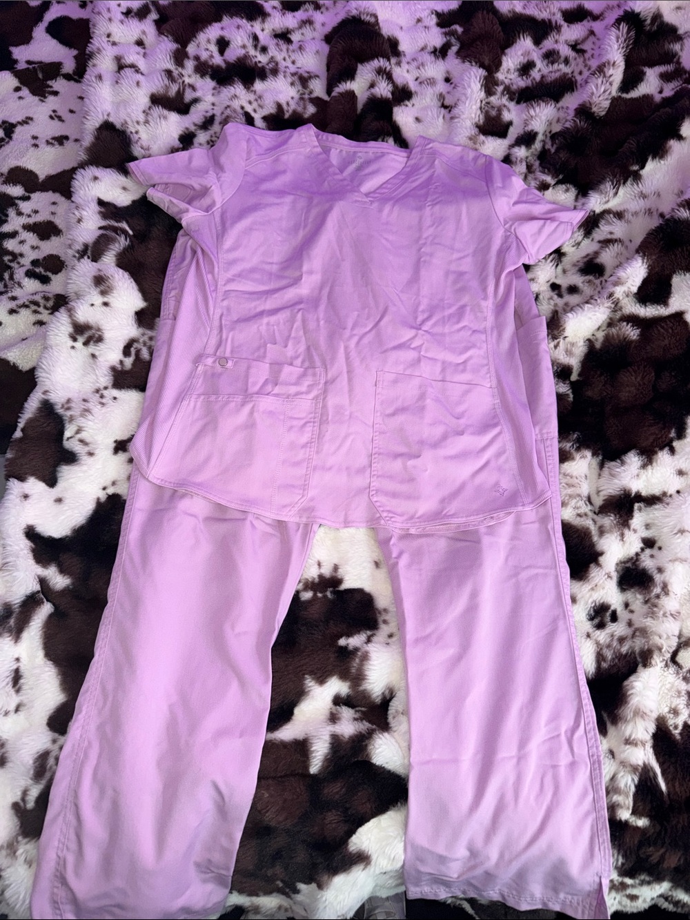 Med Couture Lavender Pink Scrub Set